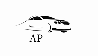 Antoine Perrin VTC logo featuring a sleek car in motion, representing private transfer services